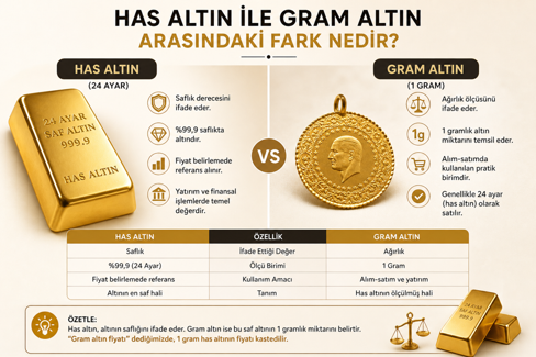 Has Altın ile Gram Altın Arasındaki Fark Nedir? Has Altın Ne Demek?